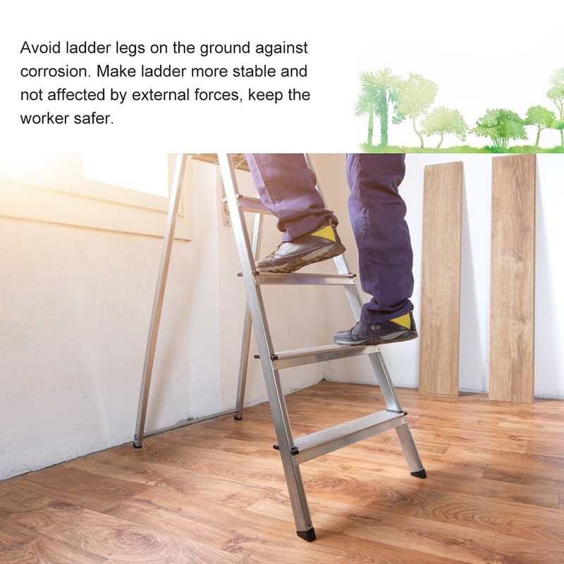2 Pcs Non Slip Rubber Pads Folding Ladder Sliding Mat Feet Anti-slip Cover Foot Non-slip Mats Protective Aluminum Stairs