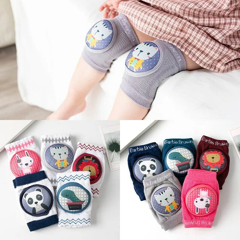 2022 Baby Knee Pads Infant Toddler Kneepads Protector Baby Leg Warmers Mesh Breathable Kids Safety Crawling Elbow Cushion Pad