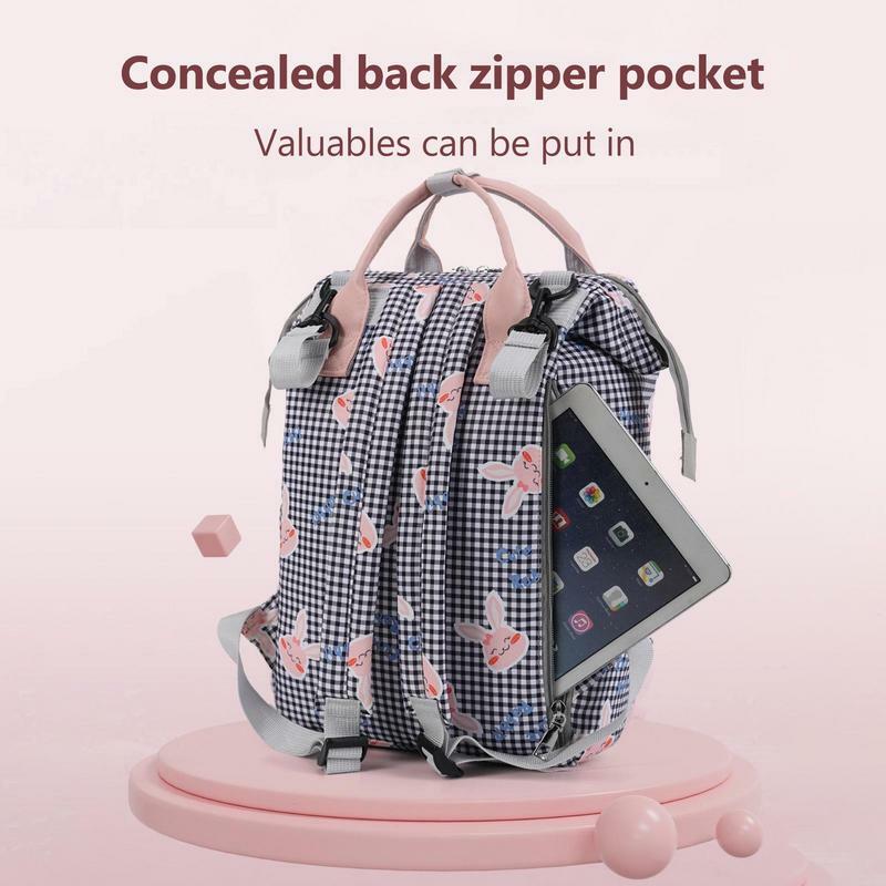 Membawa tas popok penyimpanan ransel untuk ibu perjalanan tas popok desain bukaan belakang tas popok perjalanan untuk mobil Belanja harian