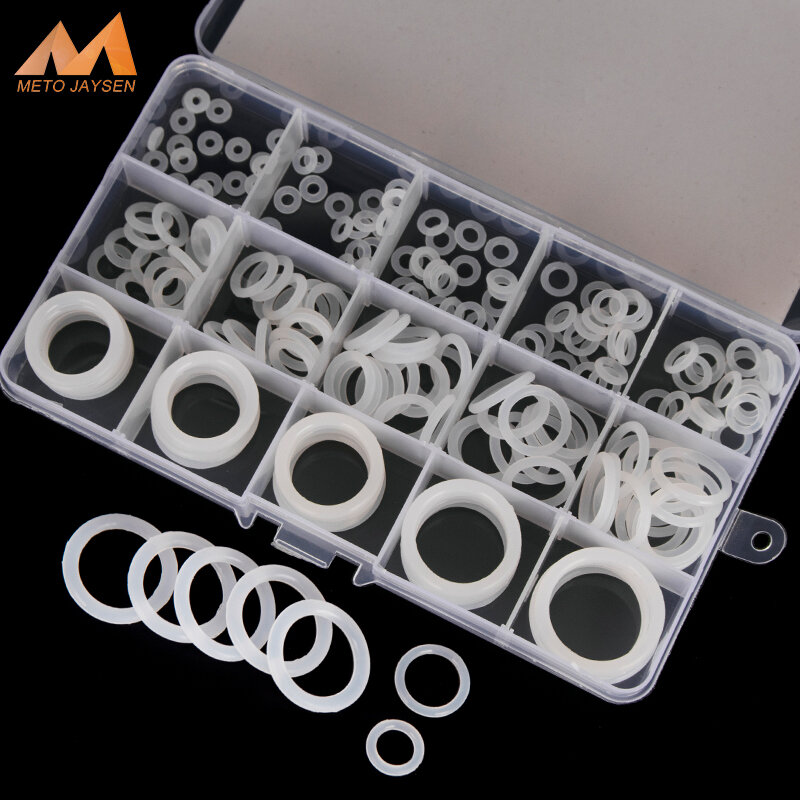 150PCS Sealing O Rings White Silicone Replacements Assortment Kit OD 6mm-30mm CS 1.5mm 1.9mm 2.4mm 3.1mm BG040-059-060-061-062