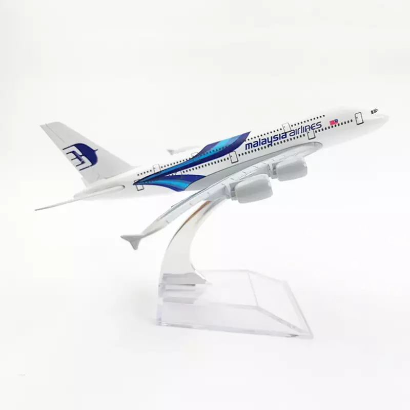 1/400 Scale Alloy Aircraft Airbus A380 Malaysia Airlines 16cm Plane Model Toys Decoration Children Gift Collection
