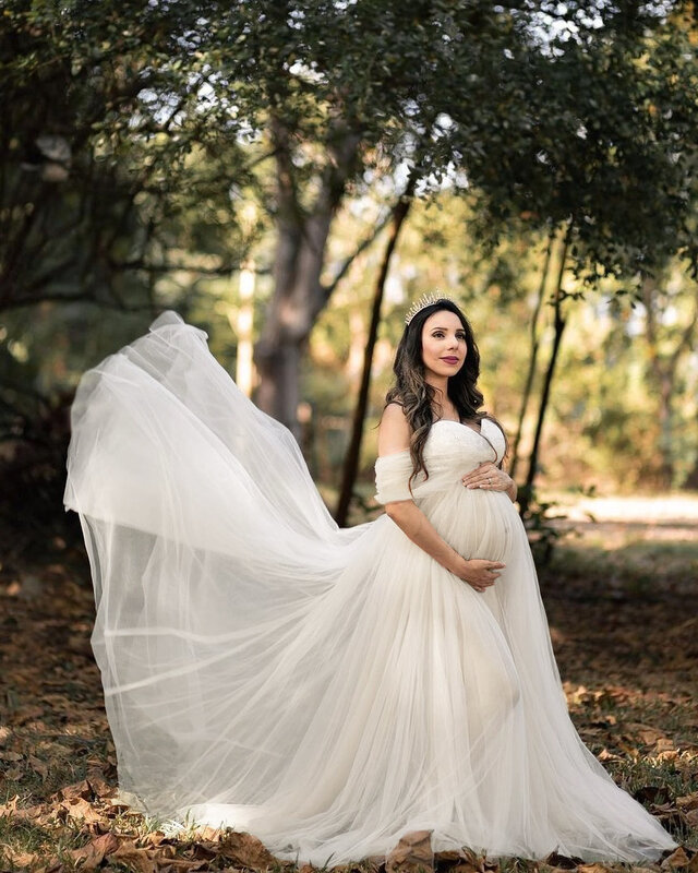 New Maternity Dress For Photography Beautiful Maternity Photography Long Dress Photo dress Long Pink Pregnancy Photo Shoot Dress