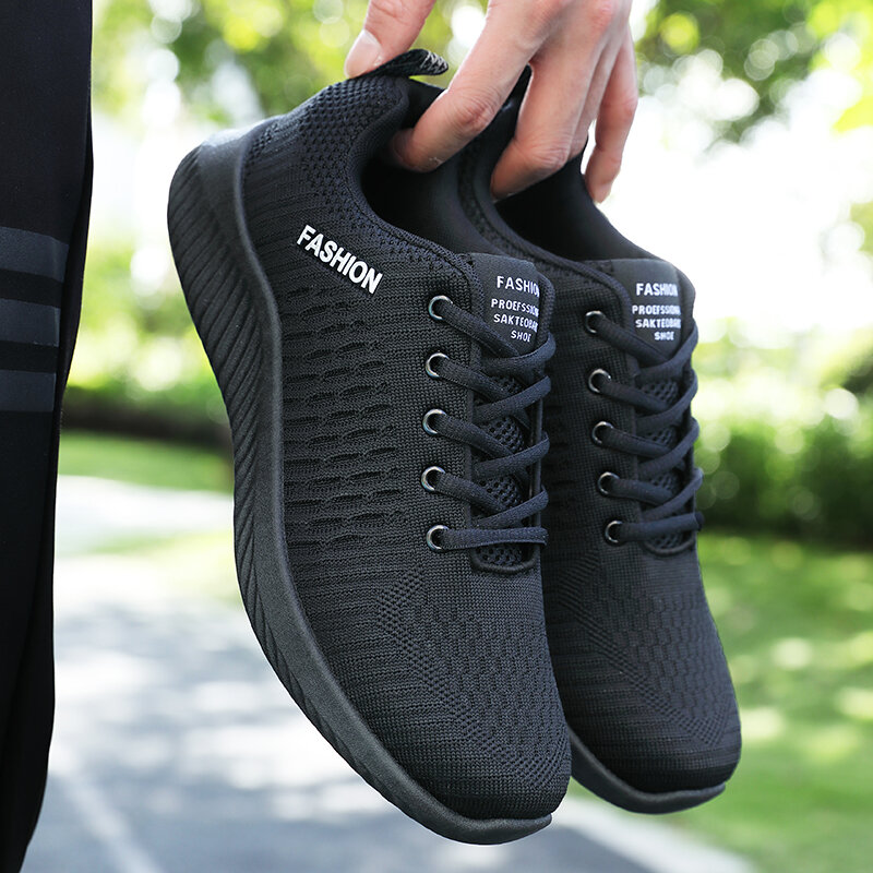 Мужские кроссовки для бега, прогулок, вязаная обувь, модные повседневные кроссовки, дышащие спортивные легкие мужские кроссовки, повседневная обувь