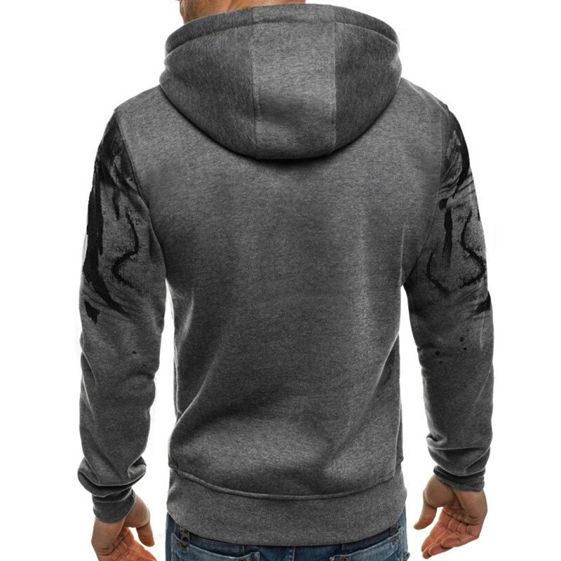 Men Fashion Camouflage Sweatshirts Long Sleeved Hoodies Casual Sports Hooded Coat outdoor sportswear
