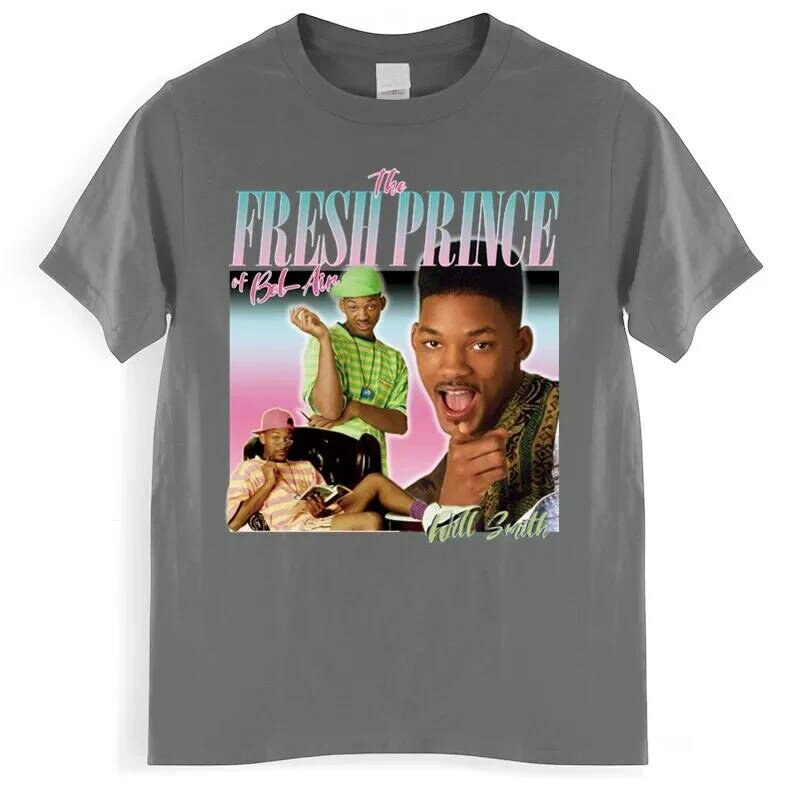 Camiseta fresca de Príncipe de Bel Air para hombre, Camiseta de algodón, camiseta de moda de verano, camiseta de manga corta
