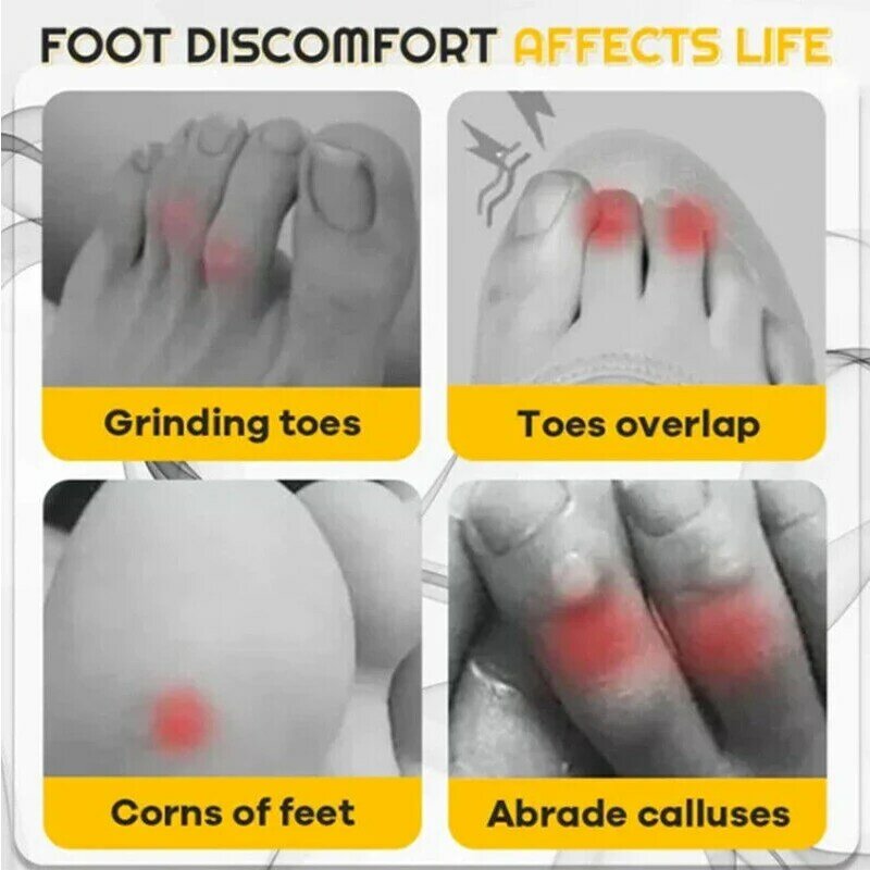 Penutup jari kaki silikon, Pelindung jari kaki silikon Anti gesekan bernapas mencegah lecet, penutup perawatan kaki 10 buah