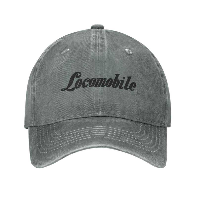 Locomobile หมวกถักหมวกเบสบอลหมวกผ้ายีนส์ลำลองพิมพ์โลโก้ของอเมริกา