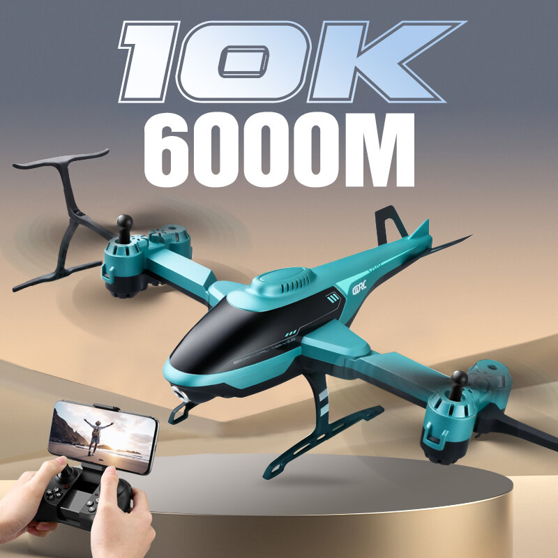 Dron de Control remoto profesional, helicóptero de juguete con cámara de alta definición, Wifi, Fpv, Rotor cuádruple, 2023 m, V10, 10k, 6000