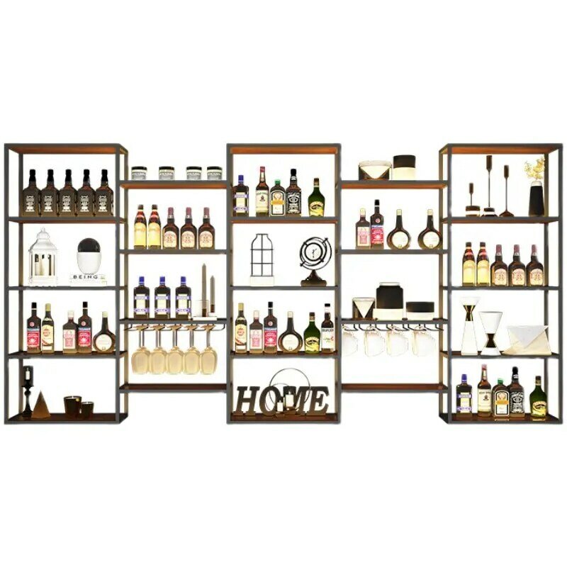 خزانة بار مثبتة على الحائط للزجاجة ، زاوية الرف ، التخزين التجاري ، خزائن النبيذ ، الصالون ، الكوكتيل ، أثاث النادي