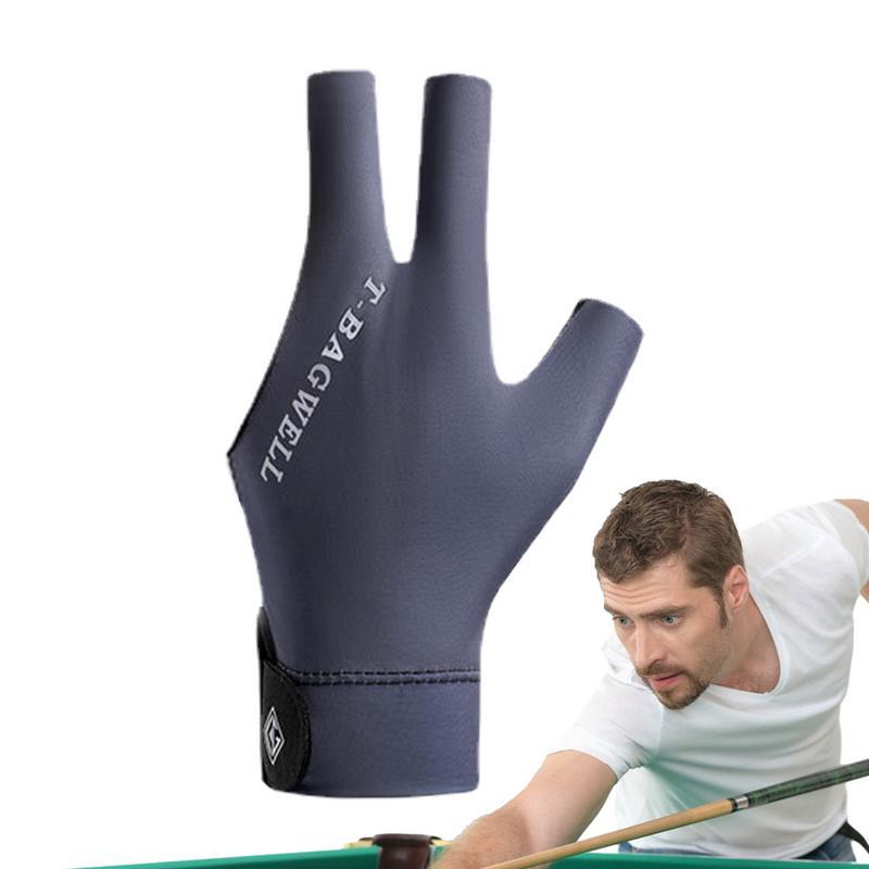 Бильярдные перчатки с тремя пальцами для бассейна, Нескользящие впитывающие пот дышащие защитные мужские спортивные снукеры для левой руки