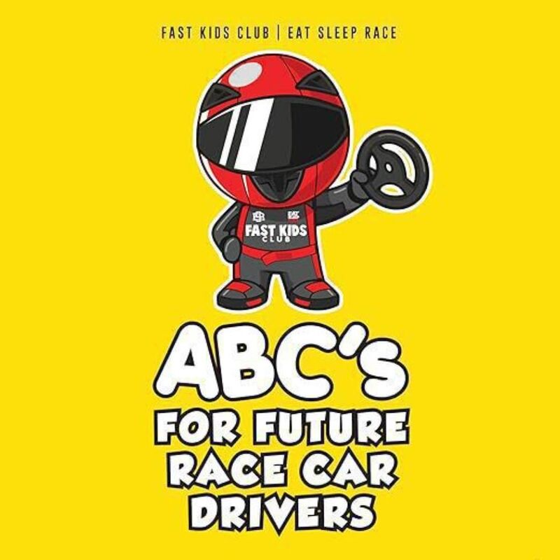 Livre d'alphabet de nettoyage pour tout-petits, livre en papier ABC, fuchsia coloré, Future Race Car Driver, Puzzle pour enfants