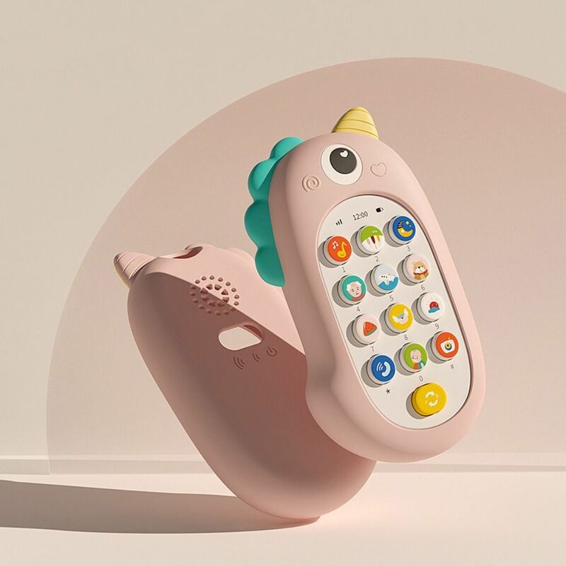 Juguete de voz electrónico para bebé, juguete de teléfono móvil de simulación electrónica, juguetes musicales, mordedor de silicona