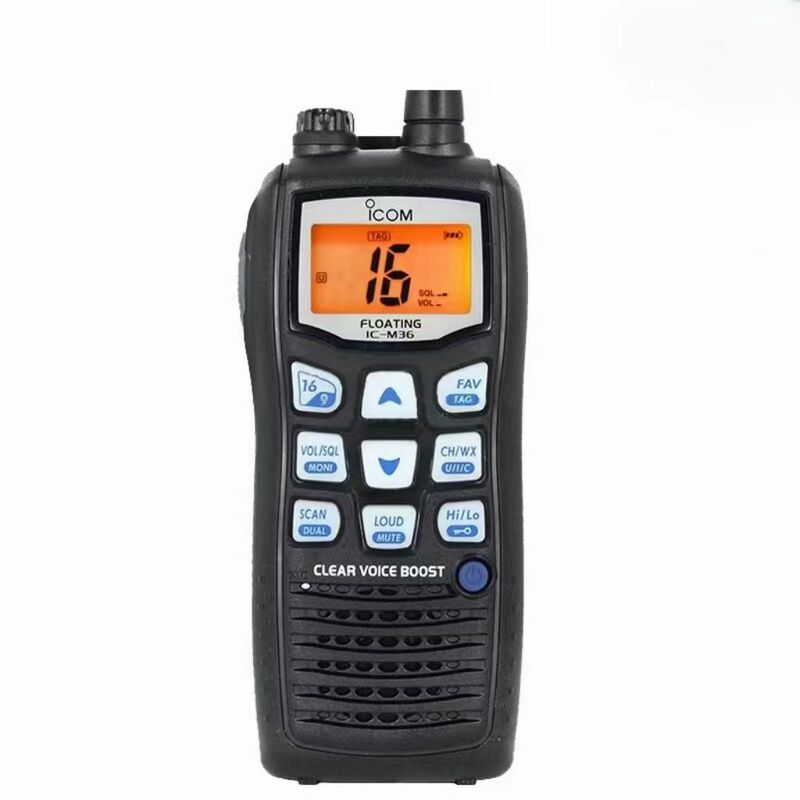 ICOM IC-M36 VHF Handheld Marine Walkie Talkie Transceiver Waterproof Floating Walkie Talkie Transceiver