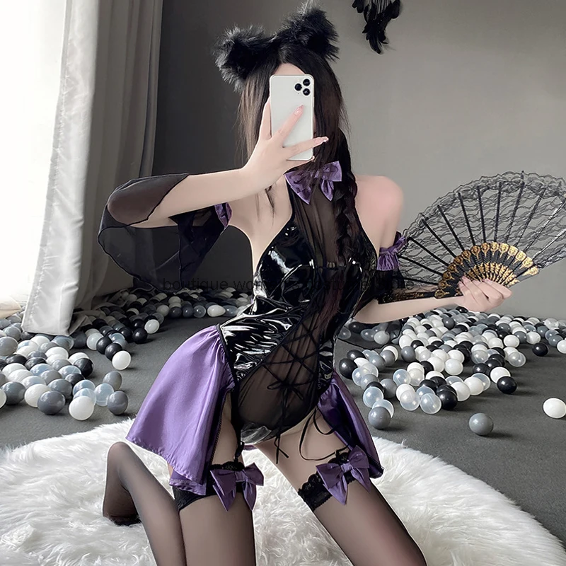 Японское искусственное аниме женское сексуальное боди, милая униформа для косплея, костюм на Хэллоуин