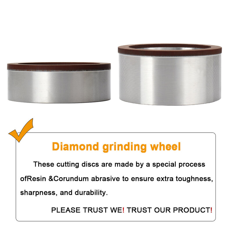 Muela abrasiva de diamante en forma de taza, para aleación de acero, cerámica, vidrio, Jade, CBN, 100mm,altura de 30mm/50mm