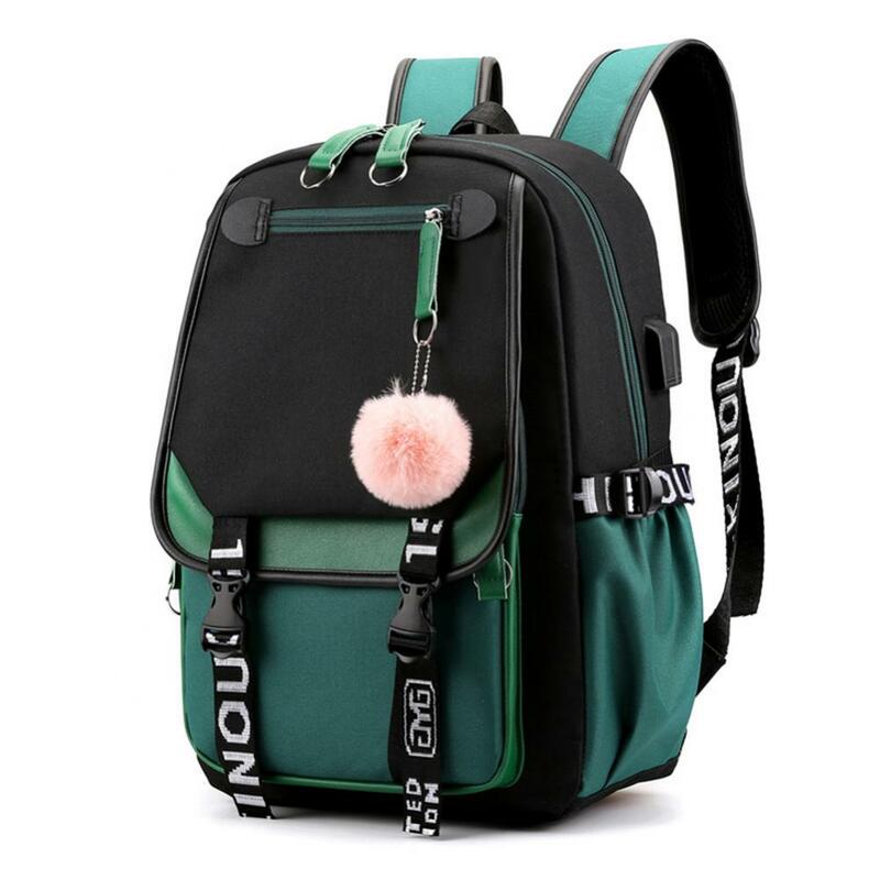 New Student Backpack Large School Bags For Girl Ins Korean Fashion Canvas Schoolbag Waterproof Student Book Bag Cute Travel Bag