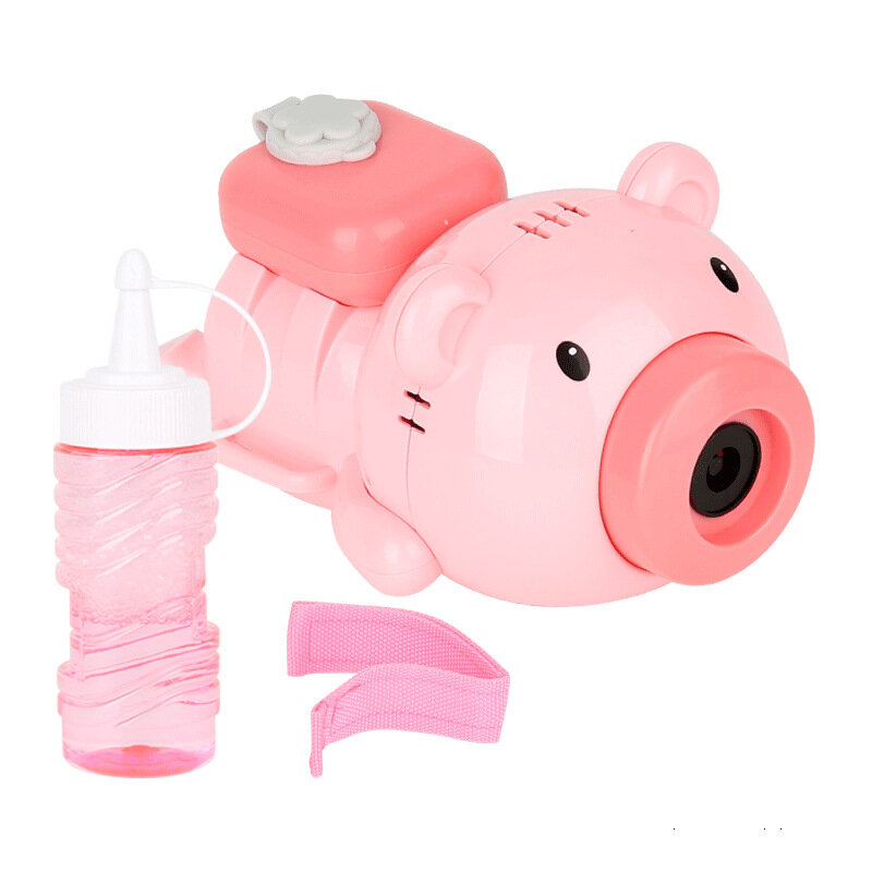 Bubble Gun giocattoli per bambini sapone automatico elettrico macchina per bolle di maiale giocattolo per feste di matrimonio all'aperto LED Light regali di compleanno per bambini