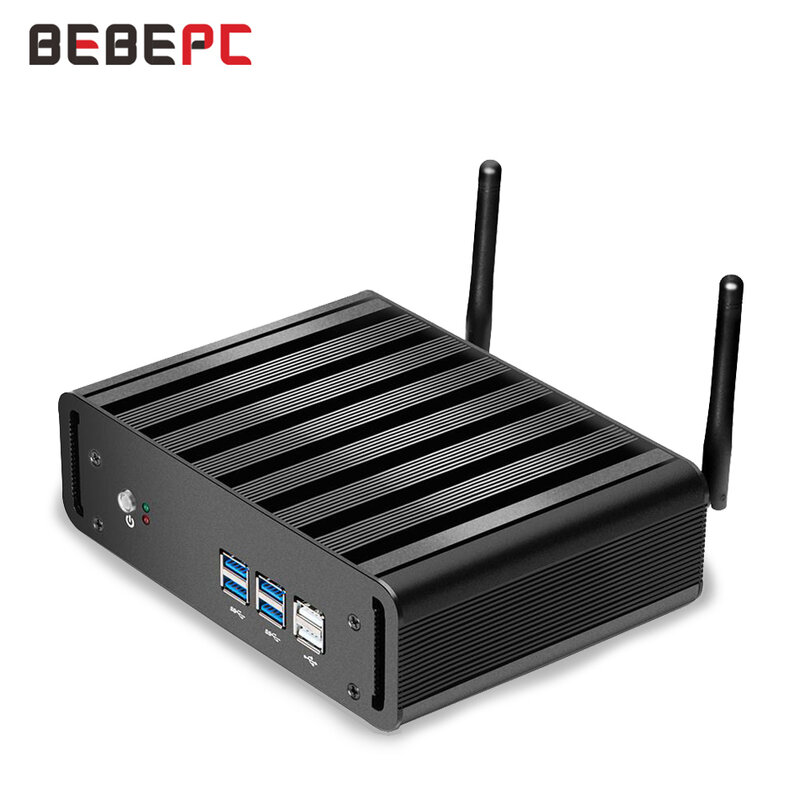 BEBEPC-Mini PC compacto con Windows 10, ordenador de escritorio con procesador Intel Core i7 5500U i3 7100U, HTPC, HDMI 300M, WiFi, USB