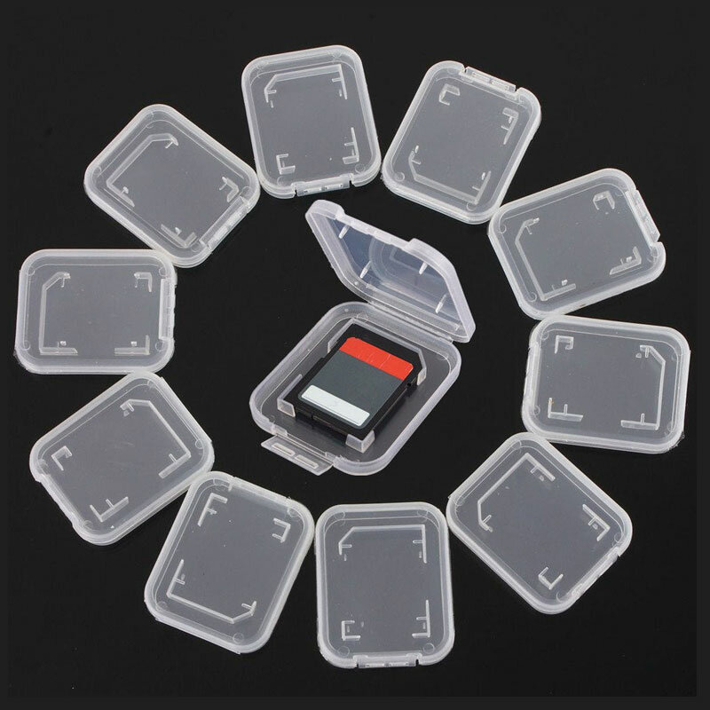 1 Aufbewahrung sbox für die Aufbewahrung von SD-Karten Transparente kleine weiße Box zur Aufbewahrung von Ohrringen Aufbewahrung von Medikamenten für kleine Gegenstände