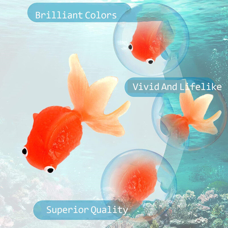 Pesce rosso simulato nuovo giocattolo da pesca galleggiante per bambini in gomma morbida TPR