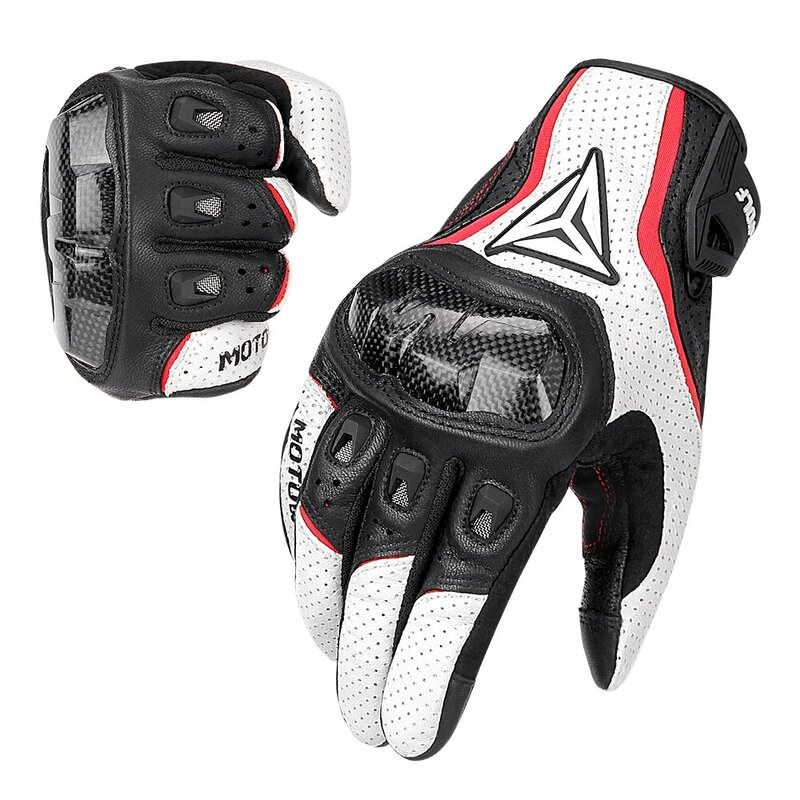 Moto racing gants gants en cuir pour hommes d'été respirant officiel moto de moto hors route vélo gants de protection