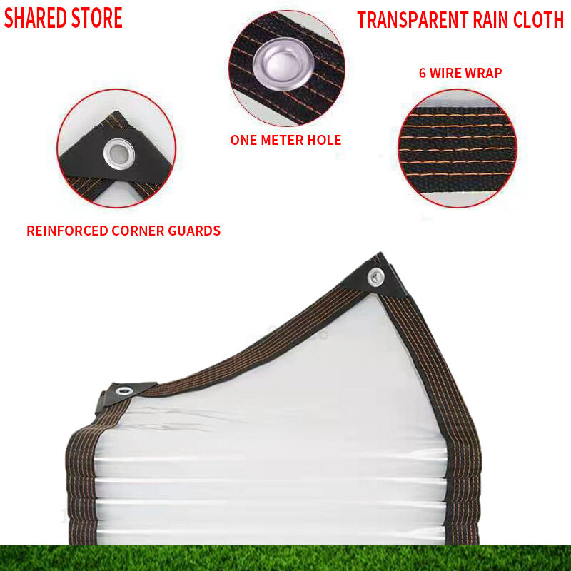 Transparent rainproof shading cloth tarpaulin Lightweight waterproof tarpaulin cover tarpaulin transparent rainproof cloth
