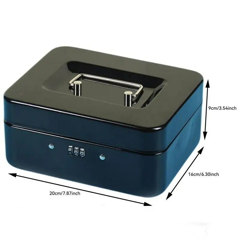 Portable Safe Box Portable Lock Box Portable Money Cash Deposit Box With Security Code Travel Safe Box For Cards Change Jewelry