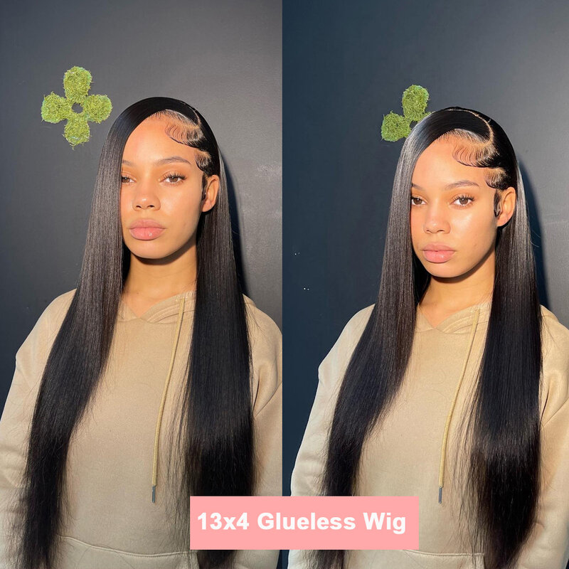 Straight Glueless HD Lace Frontal Wig Ready To Wear With Baby Hair Hair 13x4 Lace Frontal Wig Preplucked 7x5 Lace Closure  Wig