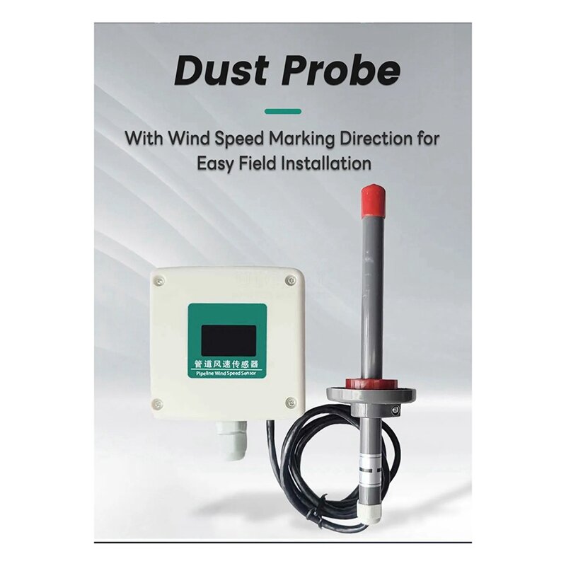Sensor de Velocidade do Vento para Encanamento, Velocidade do Ar, Medição de Volume, Transmissores Detetores, Alta Precisão, 0-30 m/s
