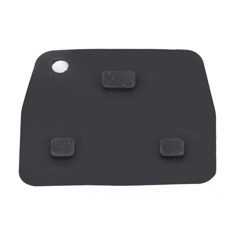 Remote Key Pad de borracha preta, 3 botões, chave do carro, reparo Fob, interruptor, substituição para Toyota, 1pc