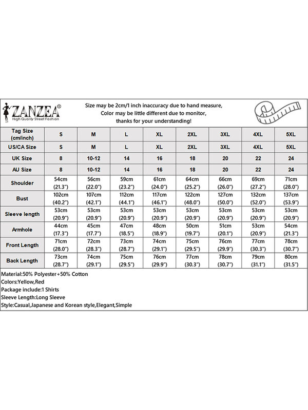 ZANZEA-قمصان طويلة الأكمام للنساء, طية صدر السترة بلوزات, بلايز غير رسمية, سترة خمر, قطرة الكتف, فضفاض, موضة, ربيع, 2022