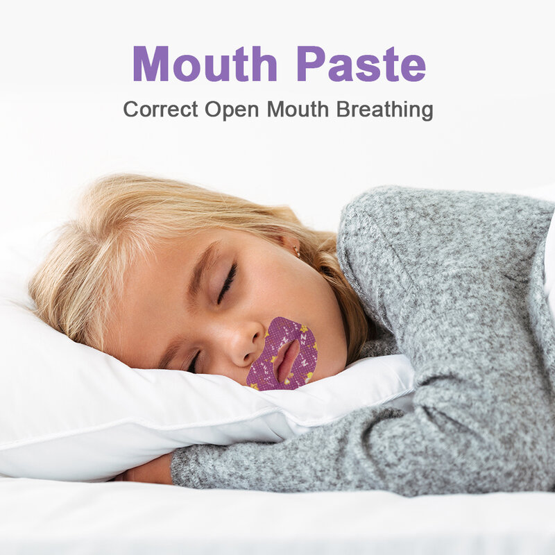 30pcs Anti russare bocca nastro notte per bambini sonno labbro naso respirazione miglioramento Patch migliorato notte dormire striscia