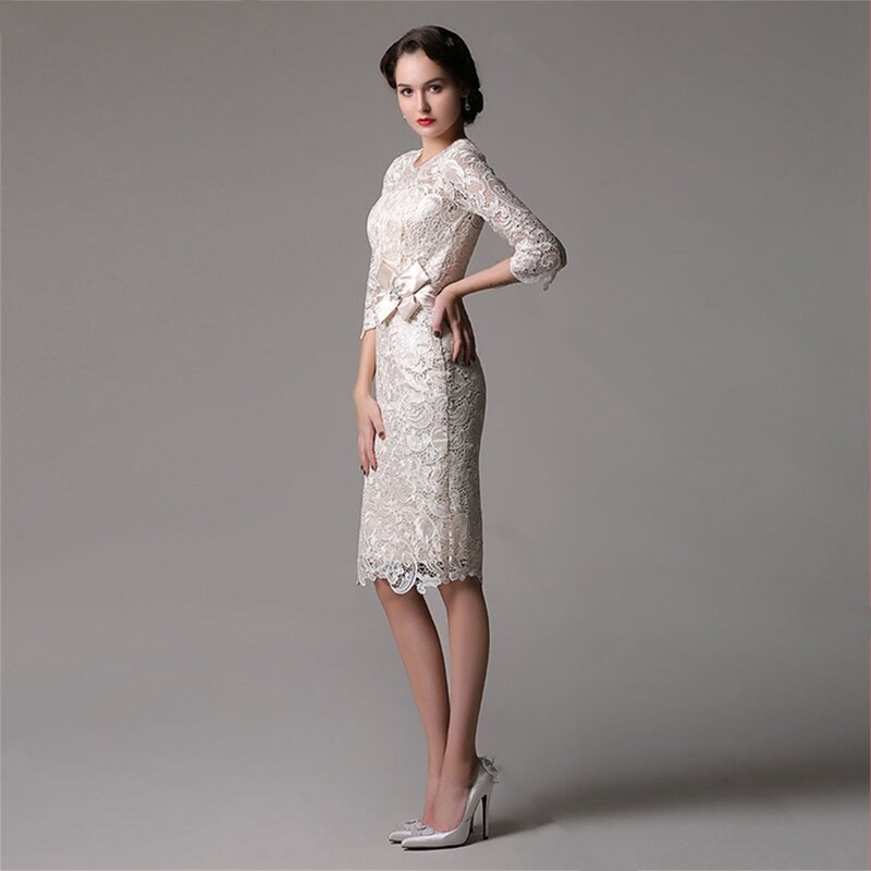 Coco Woman's Evening Dress Party Evening Elegant Luxury Celebrity Knee-length Skirt Bow Tie Large Size Wedding Dresses Bride