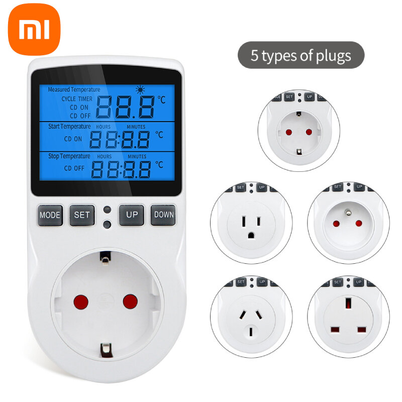 Xiaomi Timer Socket Thermostat Multi-Function Temperature Controller Outlet With Timer Switch Sensor Probe Heating Cooling