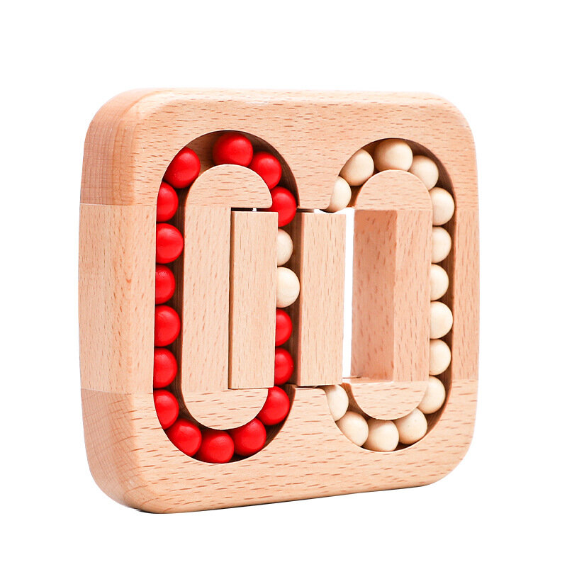 Slide Puzzle Wooden Children Flat Ball Hole Luban Lock Mechanism To Solve The Puzzle of Adult Decompression Early Education Toys