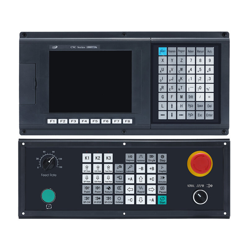 ใหม่รุ่น5แกน CNC Lathe Controller สำหรับเครื่องกลึงและเปิดเครื่องภาษาอังกฤษ Panel รหัส G Servo Stepper 1000TDB-5Axis