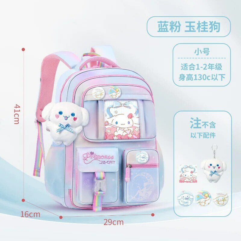 Sanrio-mochila escolar Clow M para estudiantes, mochila ligera y de gran capacidad con protección de la columna vertebral de dibujos animados para niños, nueva