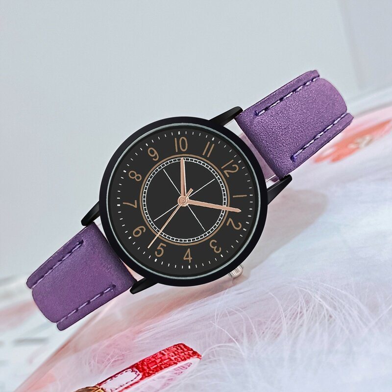 Relojes de moda para mujer, relojes de cinturón de cuero informales simples, esfera Digital, reloj de cuarzo Retro para damas, regalo para niñas