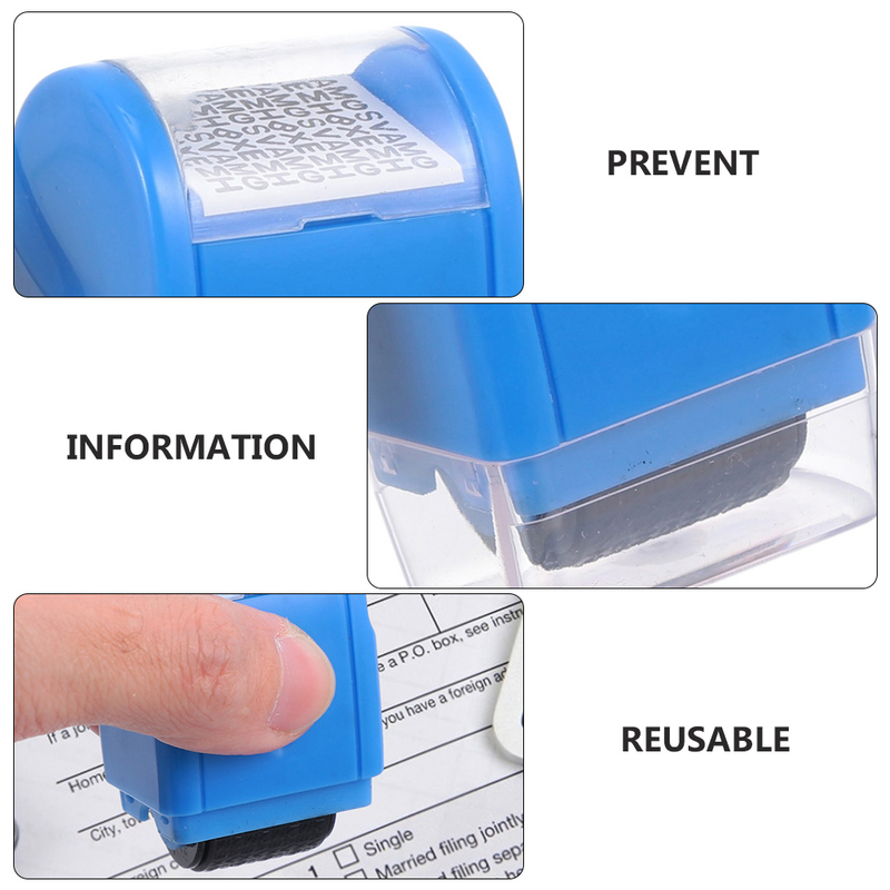 Selo fotossensível plástico compacto, guarda de identidade carimbos, Hand-held prevenção roubo selos, 1pc