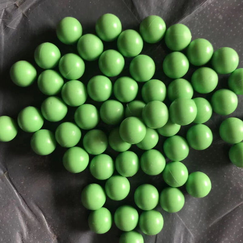 Paintballs de borracha sólida para autodefesa, reutilizáveis, projetos de plástico rígido, única bola, 200 rodadas, calibre 50, munição TR50