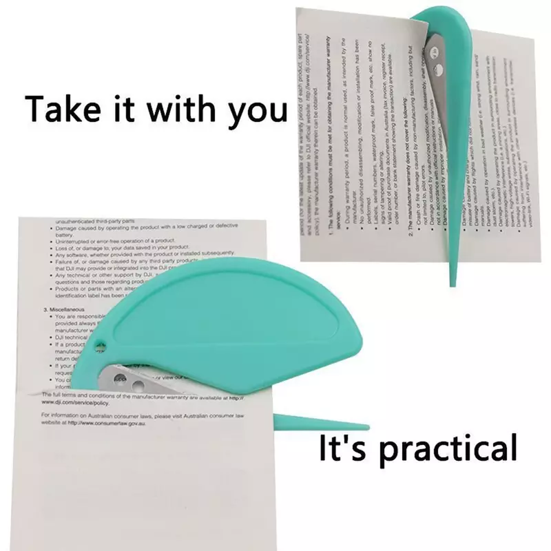 ที่เปิดจดหมายซองจดหมายพร้อมกล่องตัดมีดโกนที่เปิดกระดาษที่ตัดพลาสติกอุปกรณ์ตัดพลาสติก