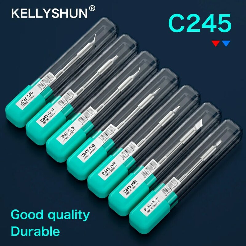 Kellyshun-Estación de soldadura de hierro, puntas de soldador eléctrico, temperatura constante, C245