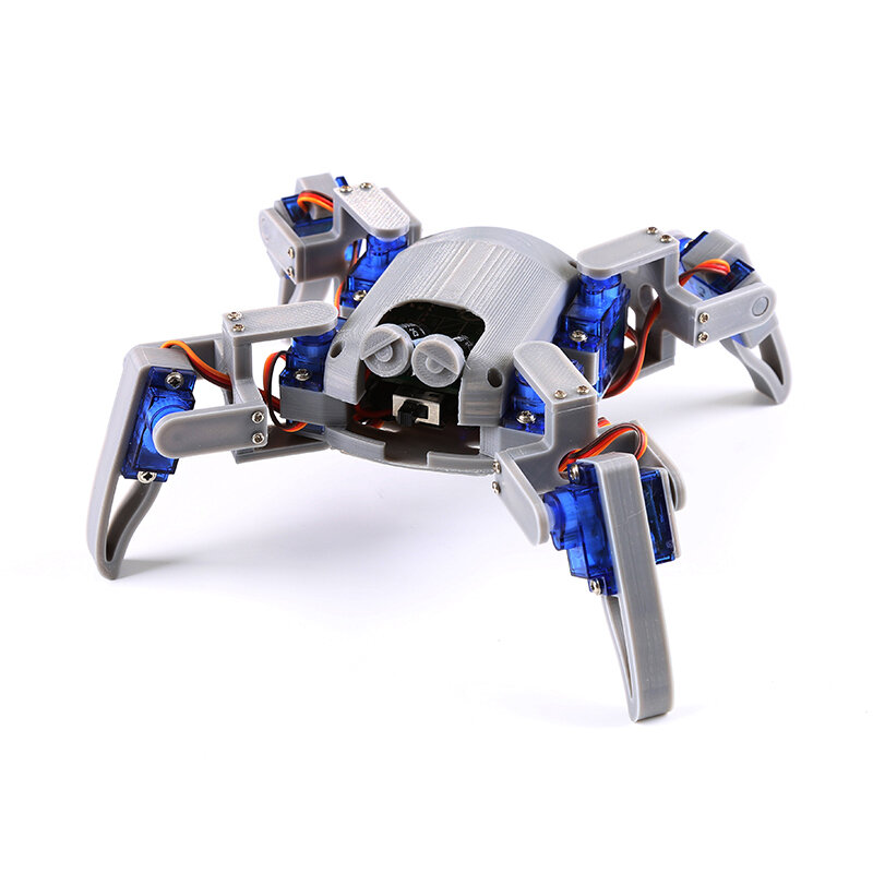 Juguete de Robot científico para Arduino, Kit de explorador de araña cuadruple biónico, juguetes Inteligentes de Construcción DIY multifunción para la universidad