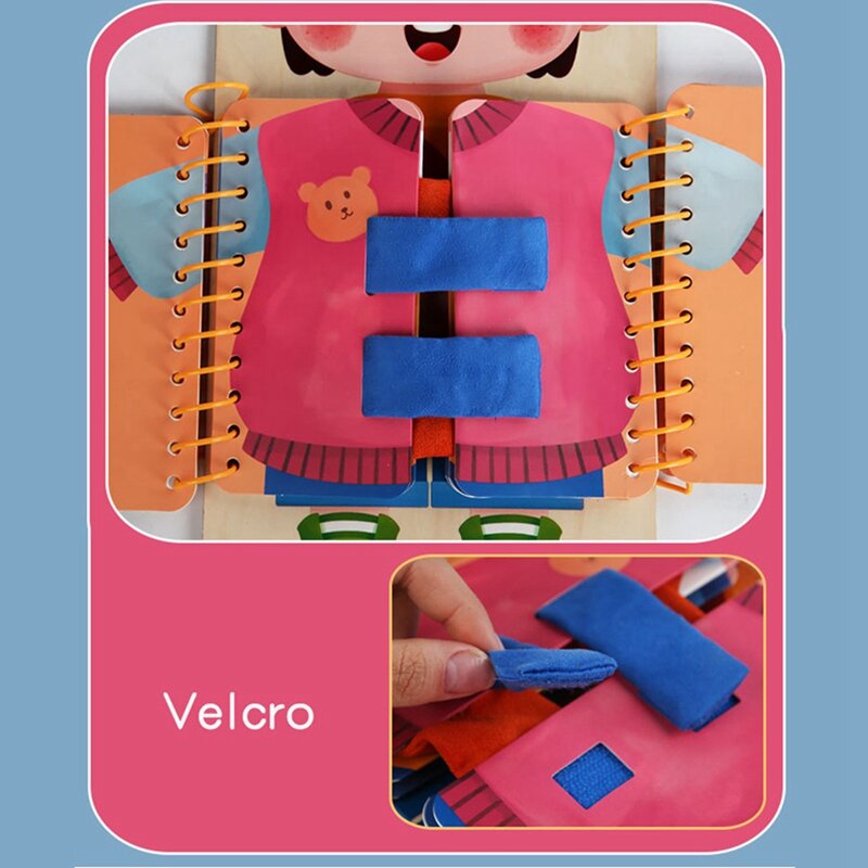 1 шт. многослойная деревянная доска для занятий в детском саду, тренировочная одежка и удобная игрушка для раннего развития