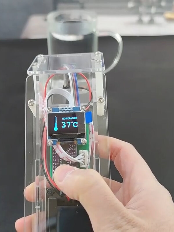 透明なアクリル額温度計ガン,arduinoロボットの温度測定,DIYキット,ナノプログラム可能,蒸気玩具