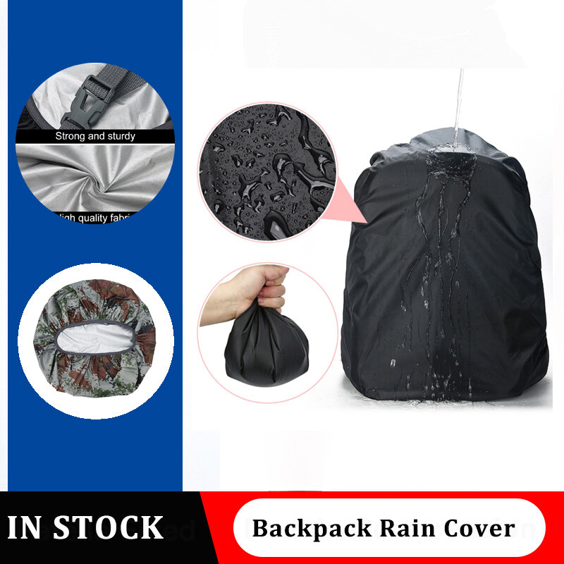 Capa de chuva mochila ao ar livre, caso saco impermeável, alta capacidade, Camping capa de chuva poeira, caminhadas, escalada, 30-65 L