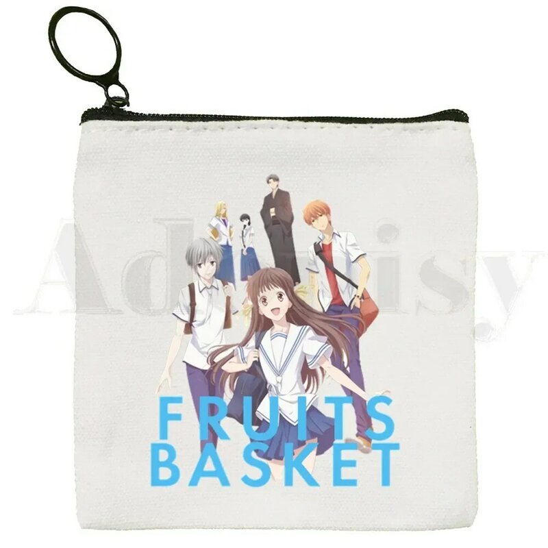 Kyo Cat Fruits Basket Anime Cartoon Bag, monedero, almacenamiento, tarjeta pequeña, llave, embrague de monedas, bolsa de llave con cremallera