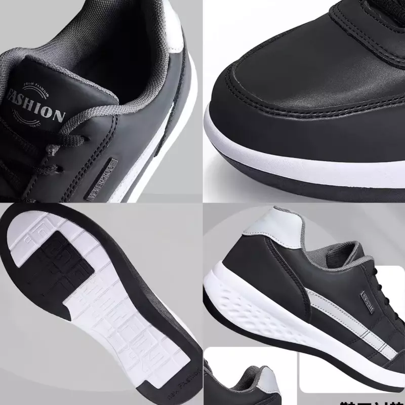 Męskie obuwie codzienne modne sznurowane buty sportowe z okrągłą głową lekkie buty wulkanizowane obuwie na zewnątrz Zapatillas De Deporte