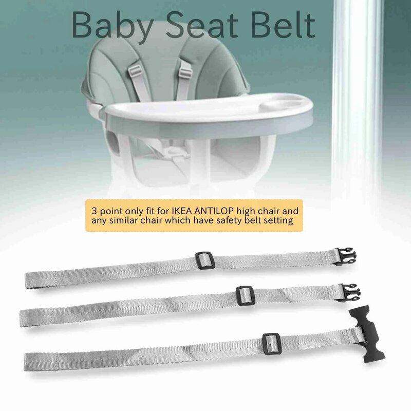Baby Seat Belt, 3 Point Seat Harness for Baby High Chair Kid Seat Strap for Children Highchair