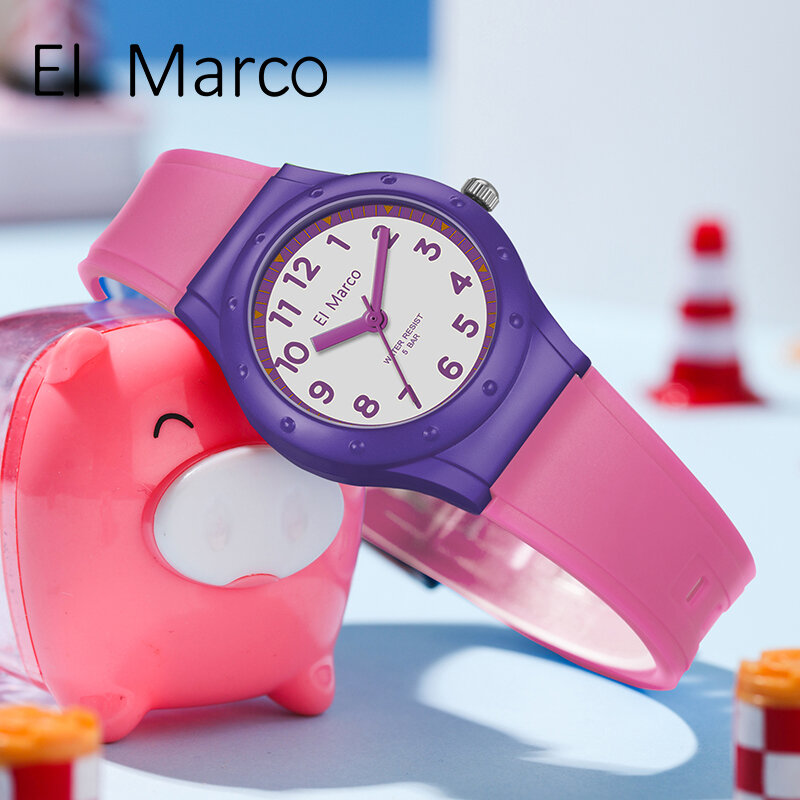 SANDA-reloj de cuarzo con dibujos animados para mujer y niño, pulsera de silicona suave, creativa, a la moda